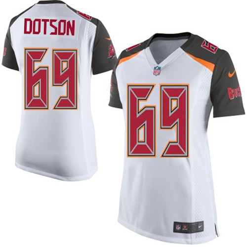 Women's Elite Demar Dotson Nike Jersey White Road - #69 NFL Tampa Bay Buccaneers